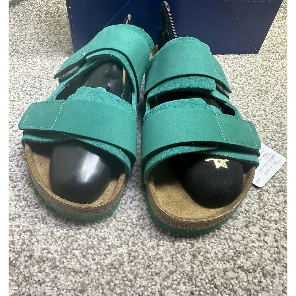 Birkenstock Uji Nubuck Suede Sandals Women 11‎ Men 9 EU 42 Green Leather NWOB